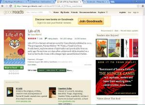 Typical book page on Goodreads
